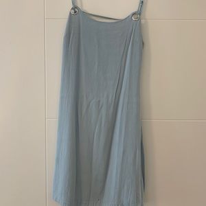 Light baby blue Open Back Slip Dress